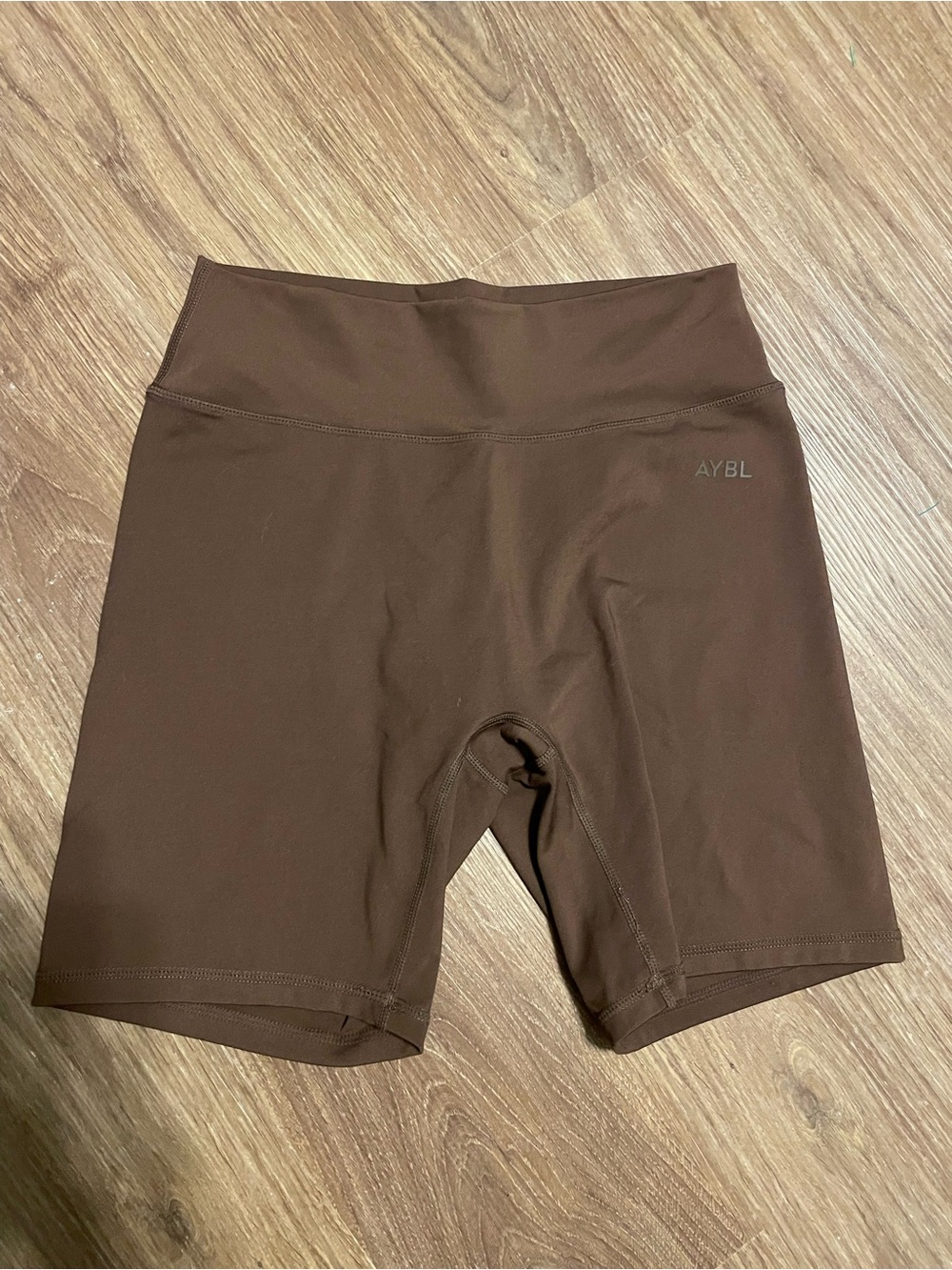 AYBL Brown High-Rise Bike Shorts